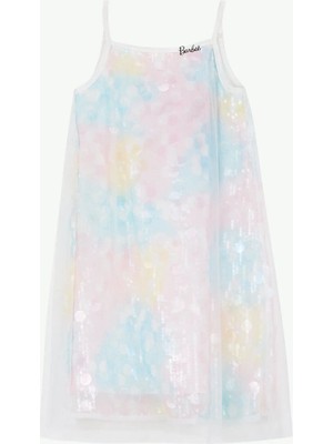 Barbie Çok Renkli Kız Çocuk Payetli Abiye Elbise BRB6SG-ELB6515