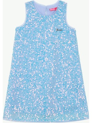 Barbie Mavi Kız Çocuk Payetli Abiye Elbise BRB6SG-ELB6516