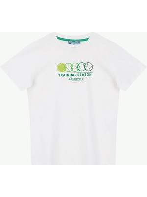 Discovery Expedition Kırık Beyaz Erkek Çocuk Baskılı T-Shirt D6SB-TST3066