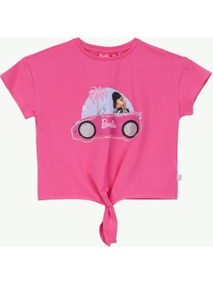 Barbie Fuşya Kız Çocuk Baskılı T-Shirt BRB6SG-TST6013