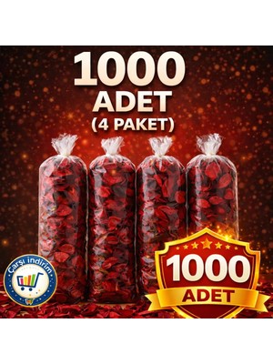 Nistabolje 1000 Adet Kuru Gül Kurusu Yaprağı Hediye Süs Dekor Romantik