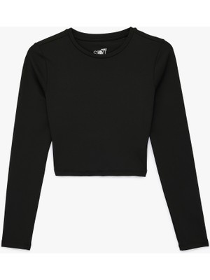 Koton Uzun Kollu Bisiklet Yaka Slim Fit Spor Tişört