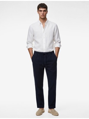 Koton Regular Fit Pamuklu Cepli Beli Bağcıklı Pantolon