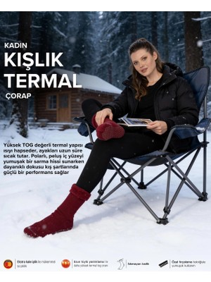 Bolero Kadın Kışlık Termal Çorap Bordo