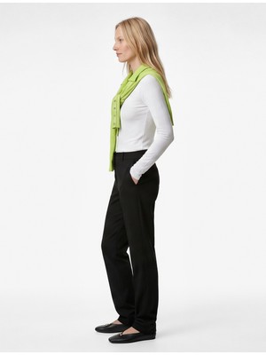 Koton Straight Fit Cepli Düz Paça Cigarette Kumaş Pantolon