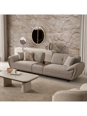 Eymense Aspendos Sırt Mekanizmalı Sehpa Modüllü Dörtlü Koltuk Kanepe