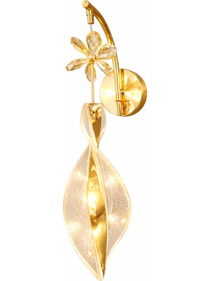  elektrikli 3 renk led kristal çiçek duvar aplik elektrikli modern dekoratif aydınlatma