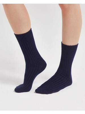 Bolero Kadın Merino Yün Çorap Lacivert