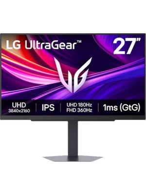 Lg Ultragear 27G810A-B 27 Inc  4K 180Hz Fhd 360Hz 1ms HDMI Dp USB Adaptive Sync HDR400 Pivot Dual Mo