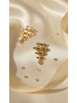 Solène Serena Altın Kaplama Çelik Küpe