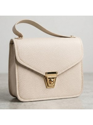 Subutu Krem Rengi Kutu El Çantası