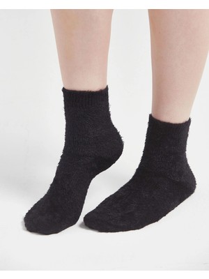 Bolero Kadın Tüylü Simli Çorap Siyah