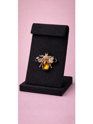 Mdm Style Amber Taşlı Arı Figürlü Broş