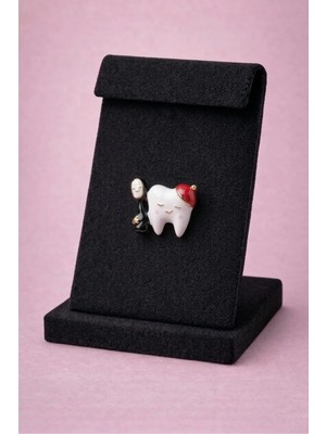 Mdm Style Diş Doktoru Sevimli Diş Figürlü Yaka Broşu