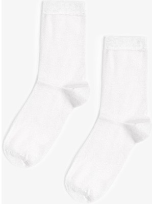Bolero Kadın Dikişsiz Bambu 2'li Çorap Beyaz, Doğal Yumuşaklık ve Konfor Sunar