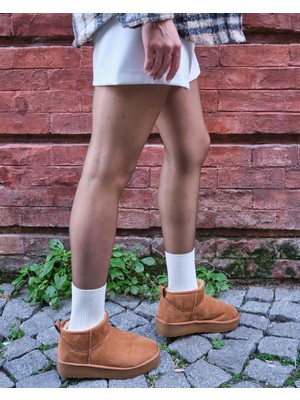 Bolero Kadın Roll Top Lastiksiz Kabartma Desenli Çorap Ekru