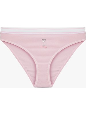 Koton Pamuklu Rahat Kalıp Bel Detaylı Baskılı Brief Külot