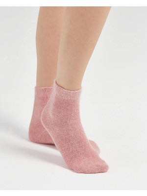 Bolero Kadın Tüylü Simli Çorap Pembe