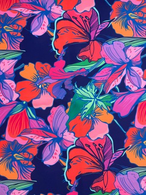 Canlı Renlerde Dijital Baskılı Scuba Kumaş Elbise, Etek, Ev Tekstil Modelleri