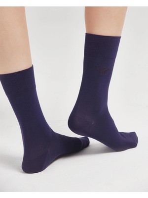 Bolero Lacivert Renkli Düz Merserize Çorap