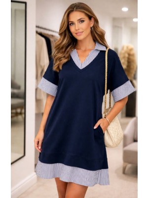 See More Iki Iplik Ekose Detayli Elbise