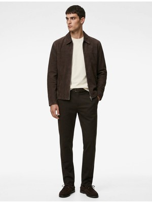 Koton Düğmeli Cepli Viskon Karışımlı Slim Fit Kumaş Pantolon