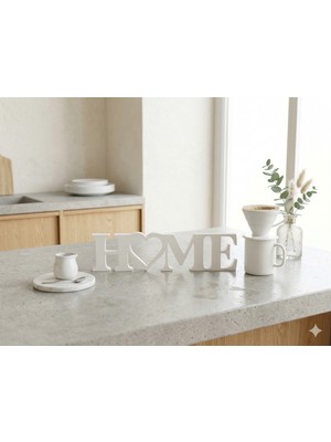 Baykuş Pazar Arteson 3D Baskı "home" Kalpli Dekoratif Obje - 15 Renk Seçeneği