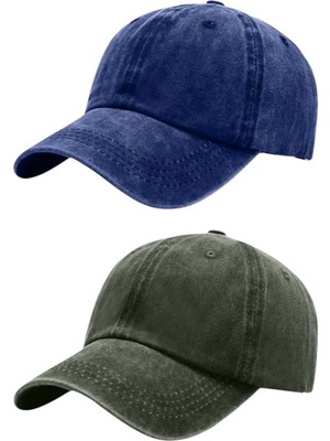 Tezzgelsin Unisex %100 Pamuklu Eskitme 2'li Kep Şapka