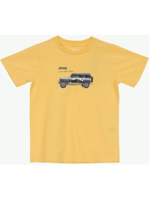 Jeep Baskılı Sarı Erkek Çocuk T-Shirt J6SB-TST7685