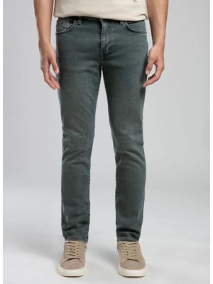 Lee Cooper Jagger Erkek Slım Straıght Dar Kesim Normal Bel Düz Paça Jean Pantolon Yeşil