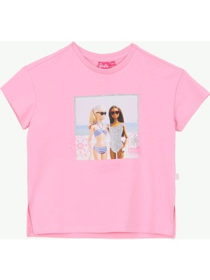 Barbie Pembe Kız Çocuk Baskılı T-Shirt BRB6SG-TST6415