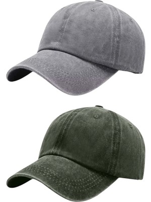 Tezzgelsin Unisex %100 Pamuklu Eskitme 2'li Kep Şapka
