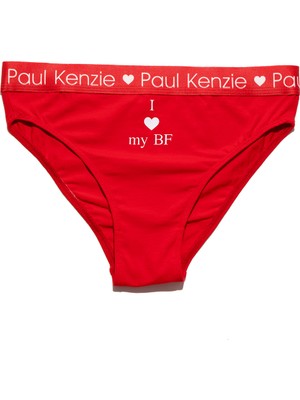 Paul Kenzie Valentine Collection - Kadın Slip Külot - I Love My Gf/bf