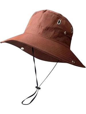 Tezzgelsin Unisex Uv Korumalı Geniş Kenarlı Katlanabilir Safari Outdoor Boonie Yürüyüş ve Plaj Şapkası