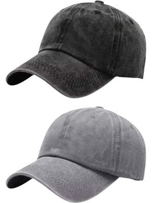 Tezzgelsin Unisex %100 Pamuklu Eskitme 2'li Kep Şapka