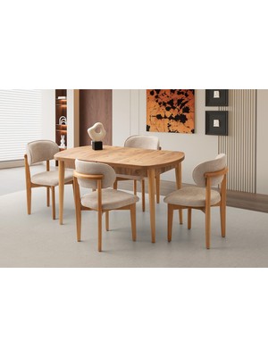 Erezoğulları Mobilya Venüs Norte Mdf Açılır Mutfak Masa Takımı 80X130