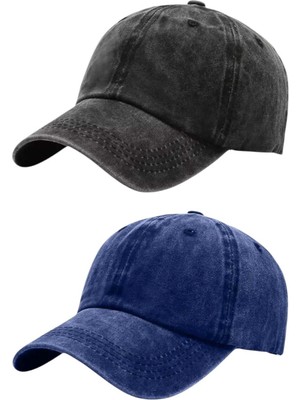 Tezzgelsin Unisex %100 Pamuklu Eskitme 2'li Kep Şapka