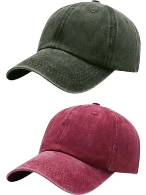 Tezzgelsin Unisex %100 Pamuklu Eskitme 2'li Kep Şapka