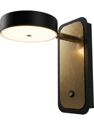 Avonni AP-9091-BSY Siyah Boya Aplik LED Metal H: 22 Cm, Wxd: 15X12 cm