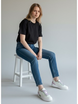 Panorama Renk Detaylı Termo Taban Kadın Sneaker