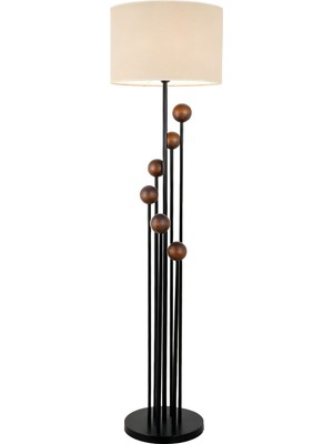 Avonni LM-9140-1BSY Siyah Boya Lambader E27 Metal H: 165 Cm, Ø: 45 cm