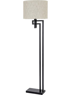 Avonni LM-9137-1BSY Siyah Boya Lambader E27 Metal H: 160 Cm, Ø: 40 cm