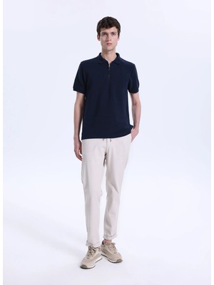 Fabrika Bağlamalı Bel Duble Paça Jogger Taş Erkek Pantolon F6SM-PNT 2500