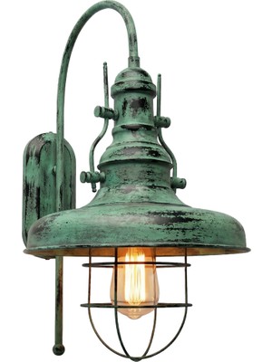 Avonni AP-4106-M2-GREEN Yeşil Boya Aplik E27 Metal H: 55 Cm, Wxd: 32X22 cm