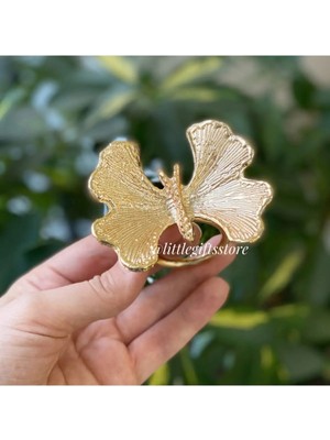 Alfafe Home Kelebek Dekor Peçete Halkası/yüzüğü