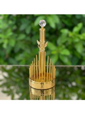 Alfafe Home Kristal Detaylı Lüks Kağıt Havluluk | Altın & Gümüş Renk | Dekoratif Masa Üstü Kağıt Havlu Tutacağı