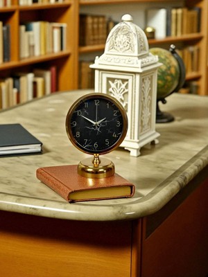 Lunaev Royal 25 x 20 cm Gold Metal Masa Saati