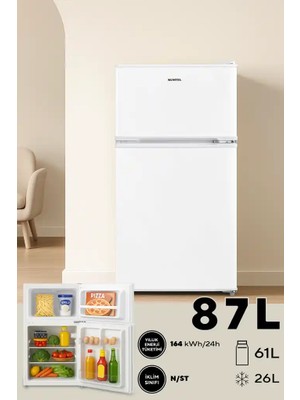 KUMTEL 87L MİNİ BUZDOLABI BEYAZ HTMF-90EW