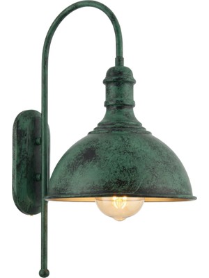 Avonni AP-4106-M3-GREEN Yeşil Boya Aplik E27 Metal H: 55 Cm, Wxd: 32X22 cm