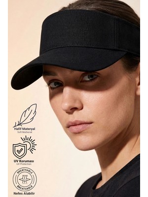 Verahed Arkası Ayarlanabilir Cırtlı Uzatmalı Üstü Açık Vizör Şapka Tenis Şapkası